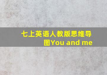 七上英语人教版思维导图You and me